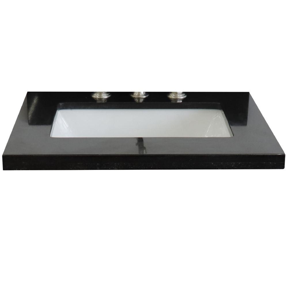 25 Black galaxy countertop and single rectangle sink. Picture 3