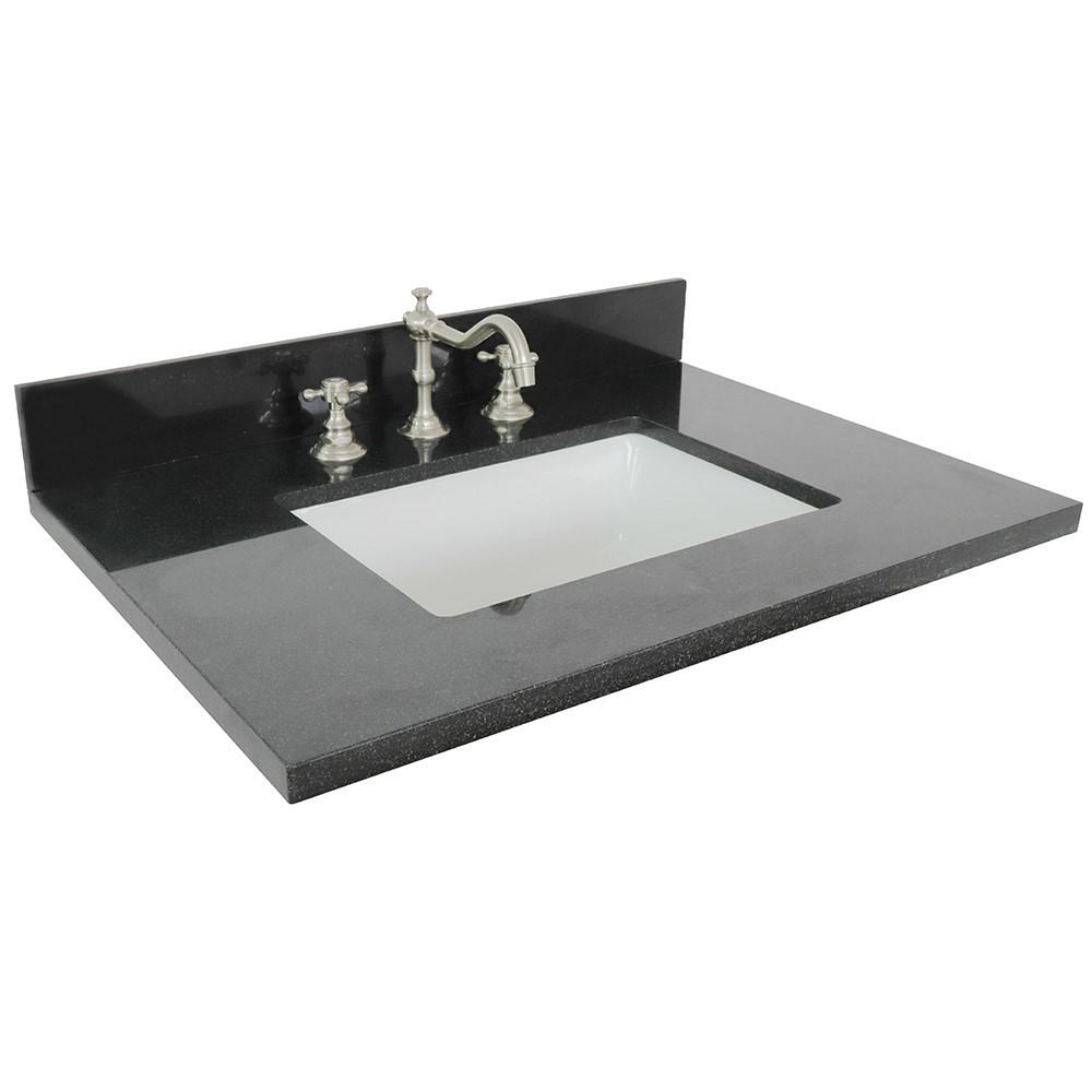 31 Black galaxy granite top with rectangle sink. Picture 2