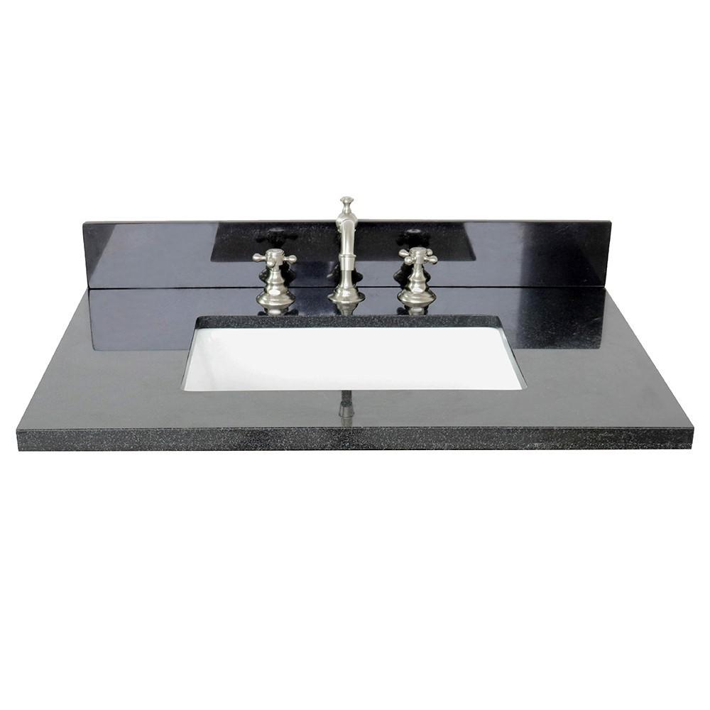 31 Black galaxy granite top with rectangle sink. Picture 3