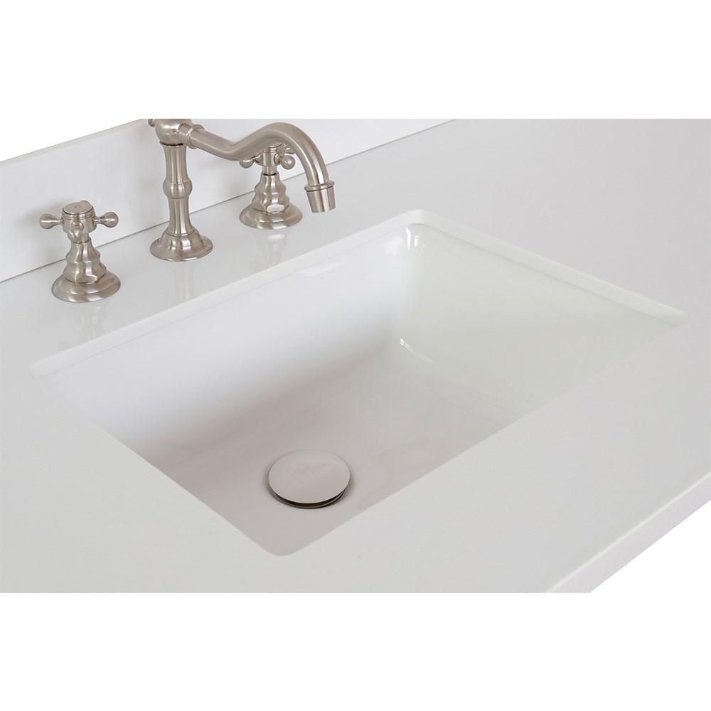31 White quartz top with rectangle sink. Picture 1