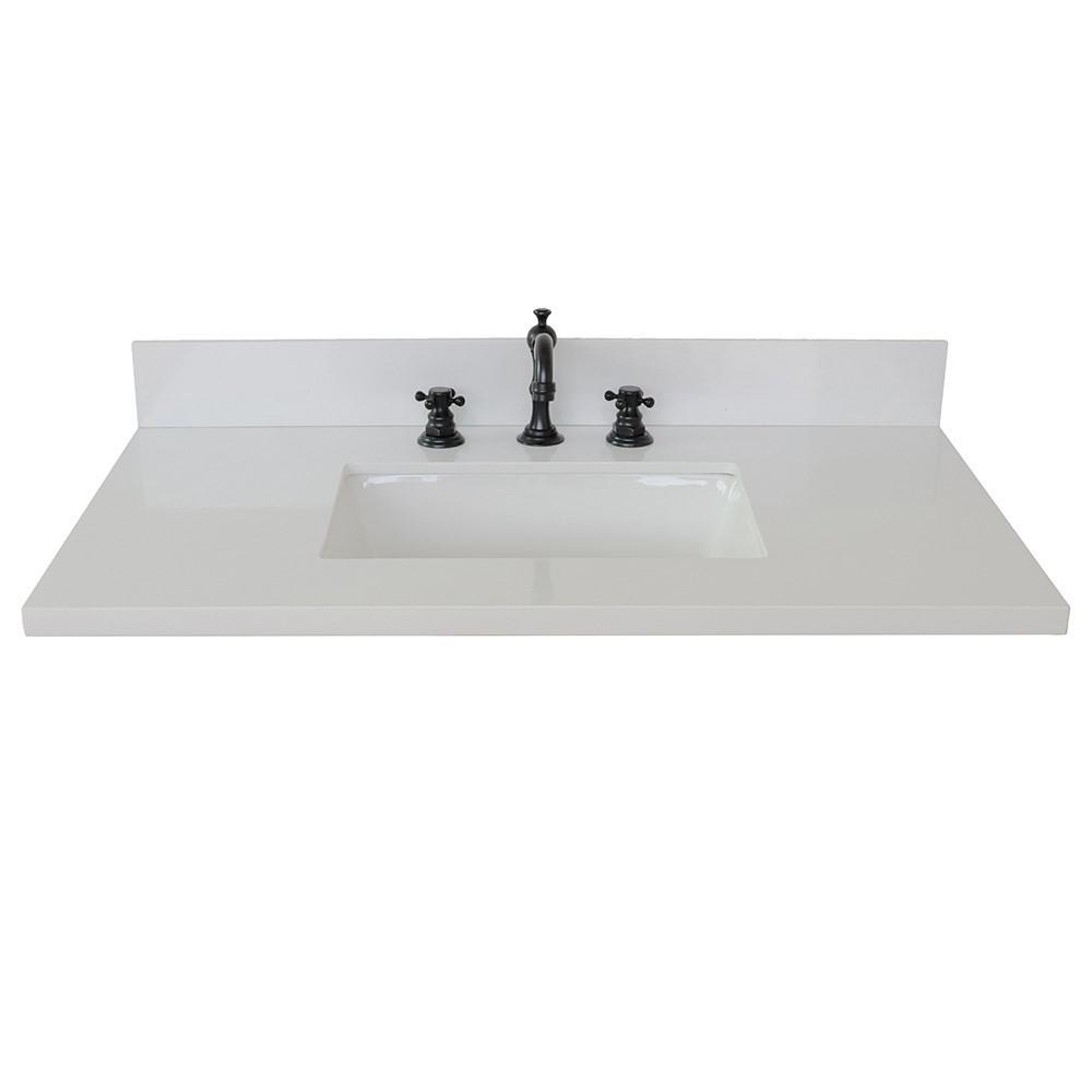 37 White quartz top with rectangle sink. Picture 2