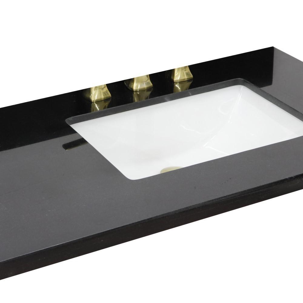 43 Black galaxy countertop and single rectangle right sink. Picture 3