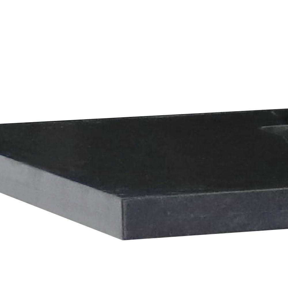 49 Black galaxy countertop and double rectangle sink. Picture 2