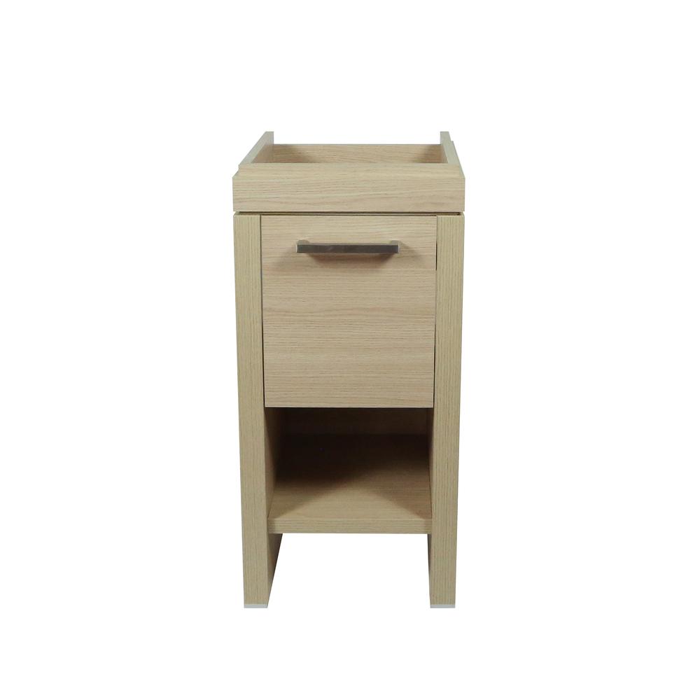 16 Single Sink Vanity In Neutral with White Ceramic Top. Picture 7