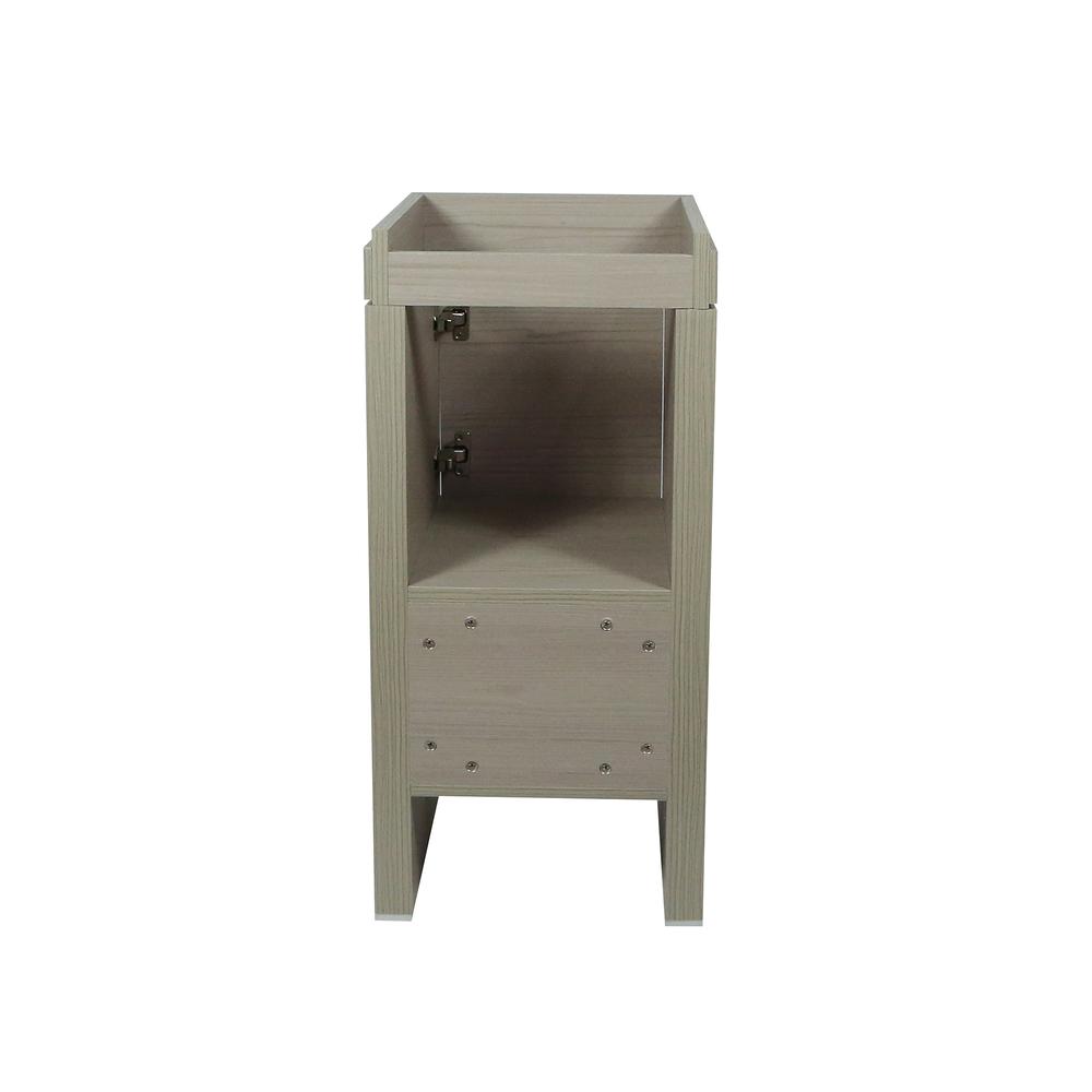 16 Single Sink Vanity In Light Gray with White Ceramic Top. Picture 6