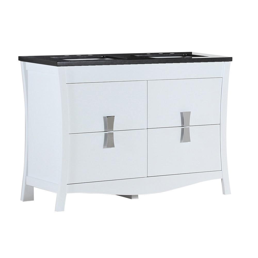 48 in. Double sink vanity with black galaxy top. Picture 3