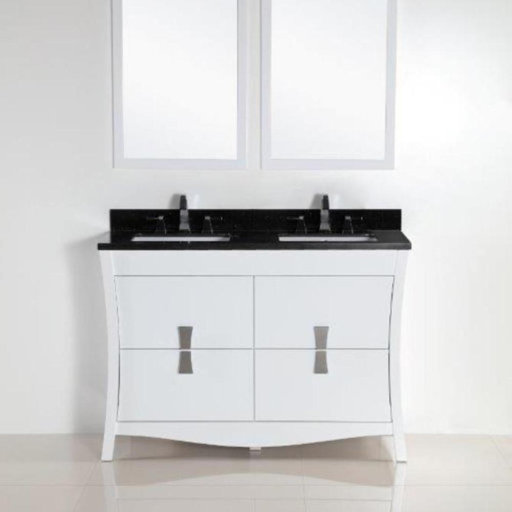48 in. Double sink vanity with black galaxy top. Picture 5