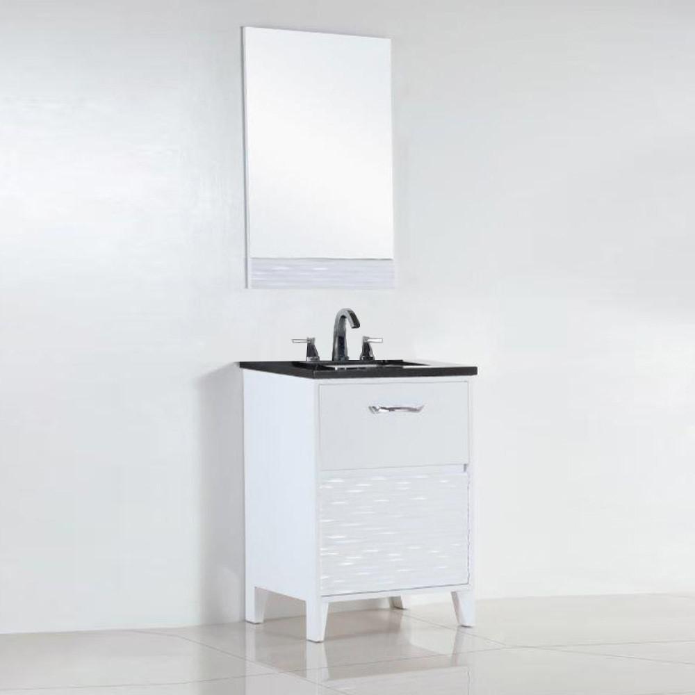 24 in. Single sink vanity with black galaxy top. Picture 2