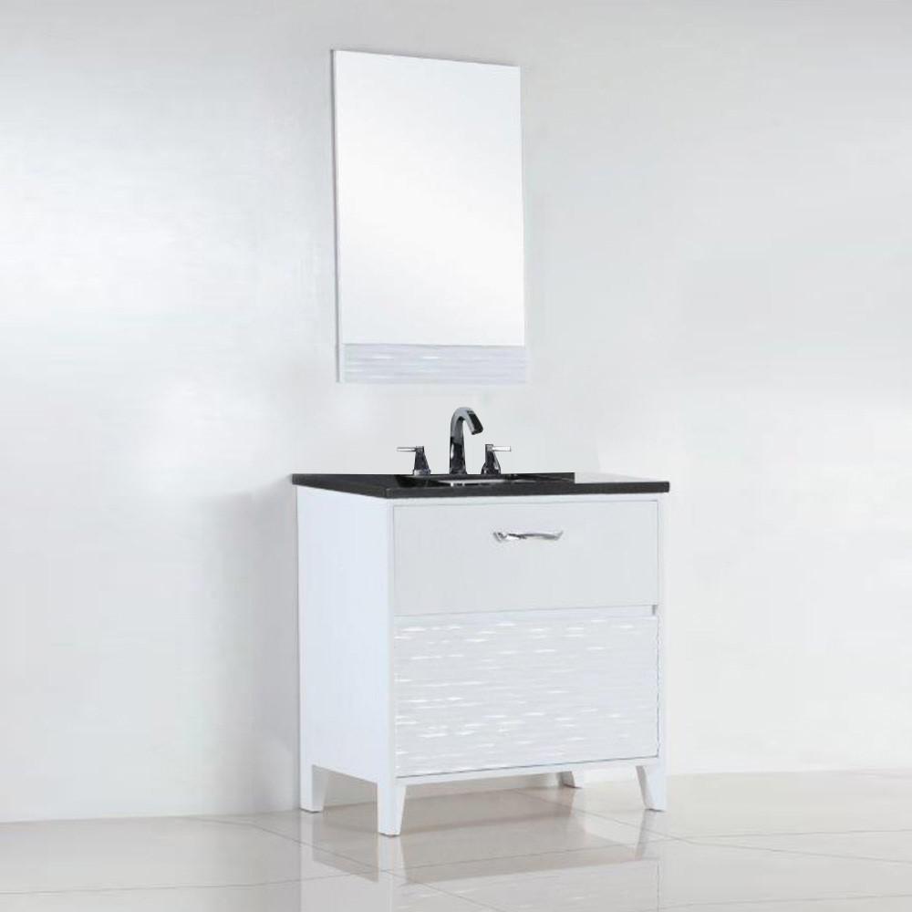 30 in. Single sink vanity with black galaxy top. Picture 2