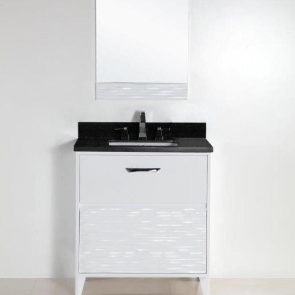 30 in. Single sink vanity with black galaxy top. Picture 5