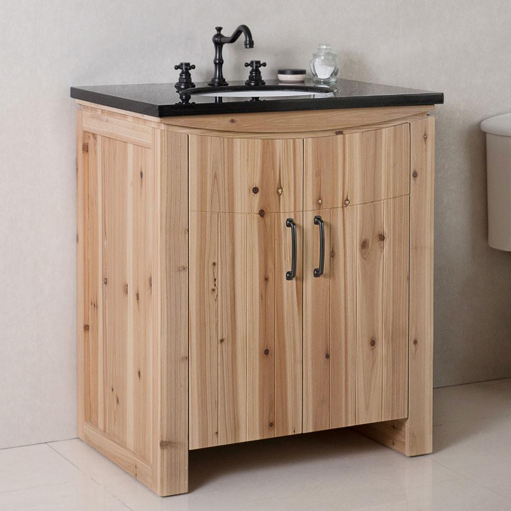 30 in Single sink vanity-solid fir-natural. Picture 2