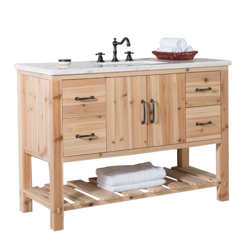 48 in Single sink vanity-solid fir-natural. Picture 1