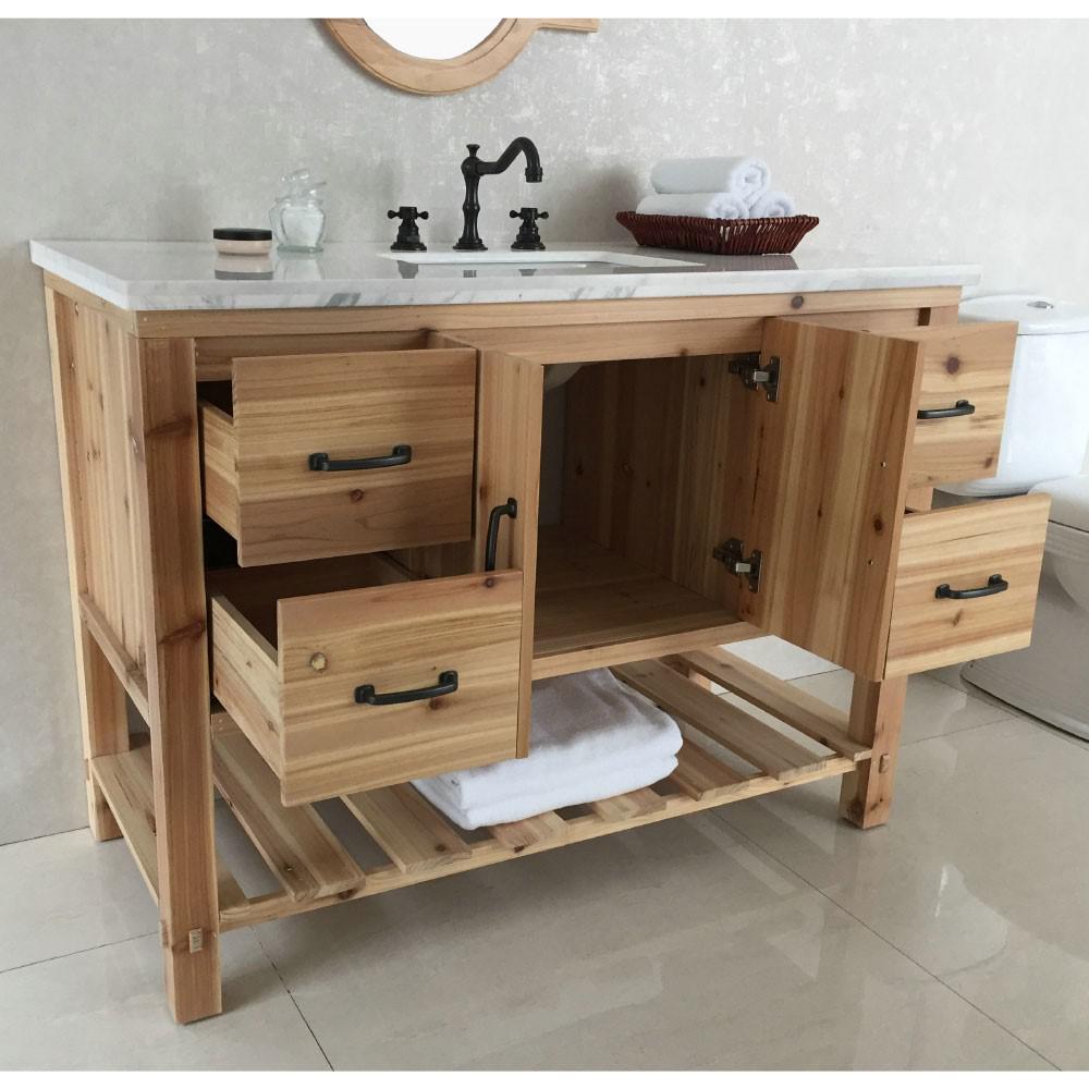48 in Single sink vanity-solid fir-natural. Picture 4