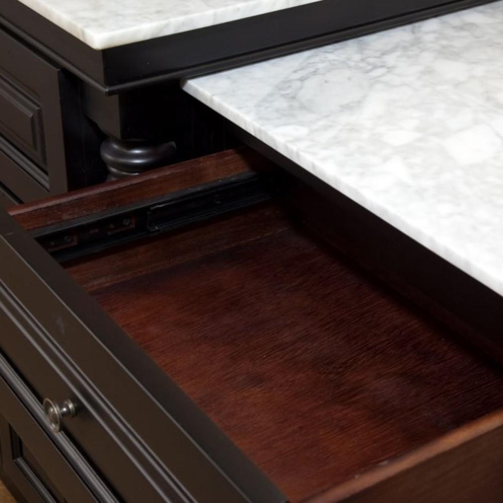 20 in Marble top cabinet-dark mahogany. Picture 6