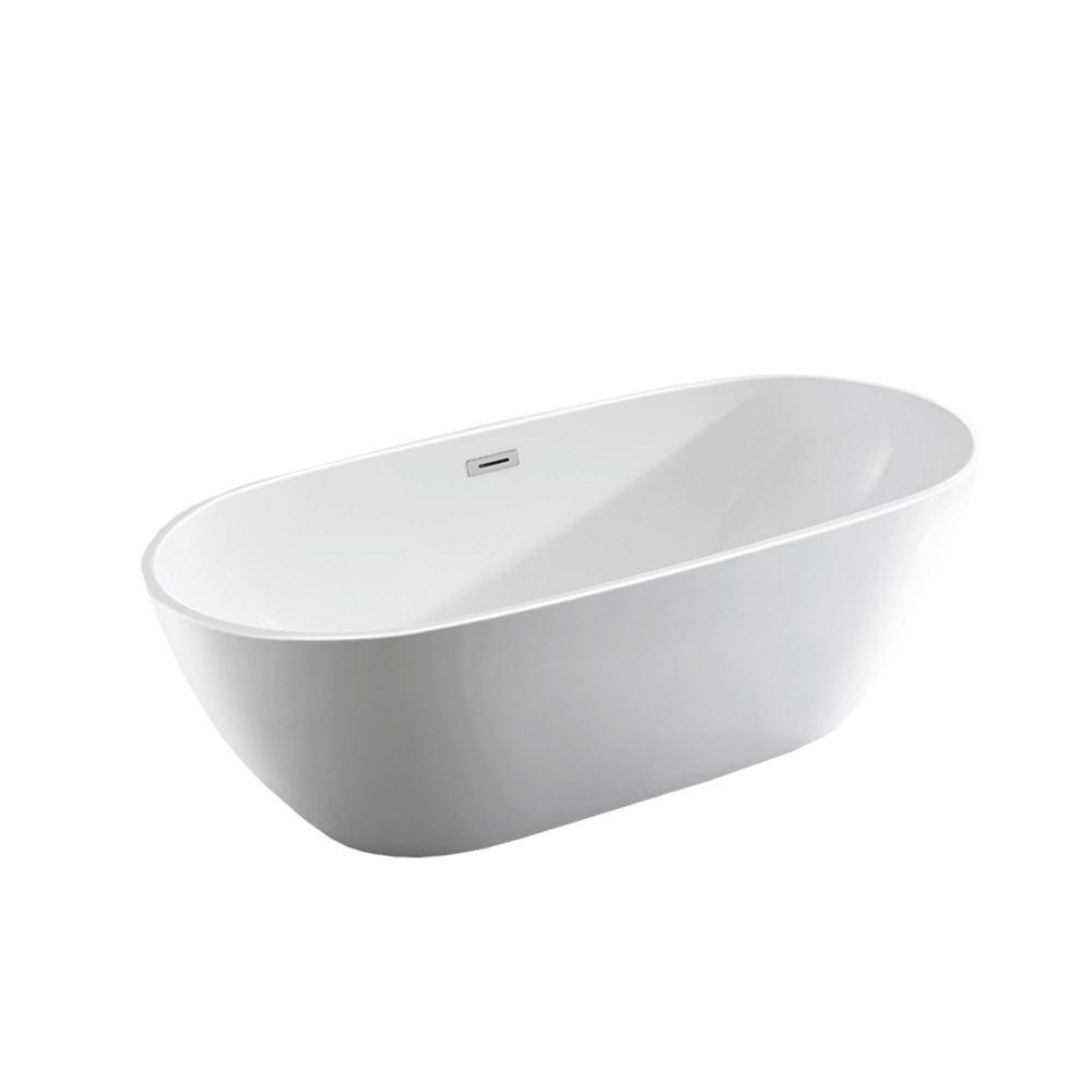 Como 71 inch Freestanding Bathtub in Glossy White. Picture 1