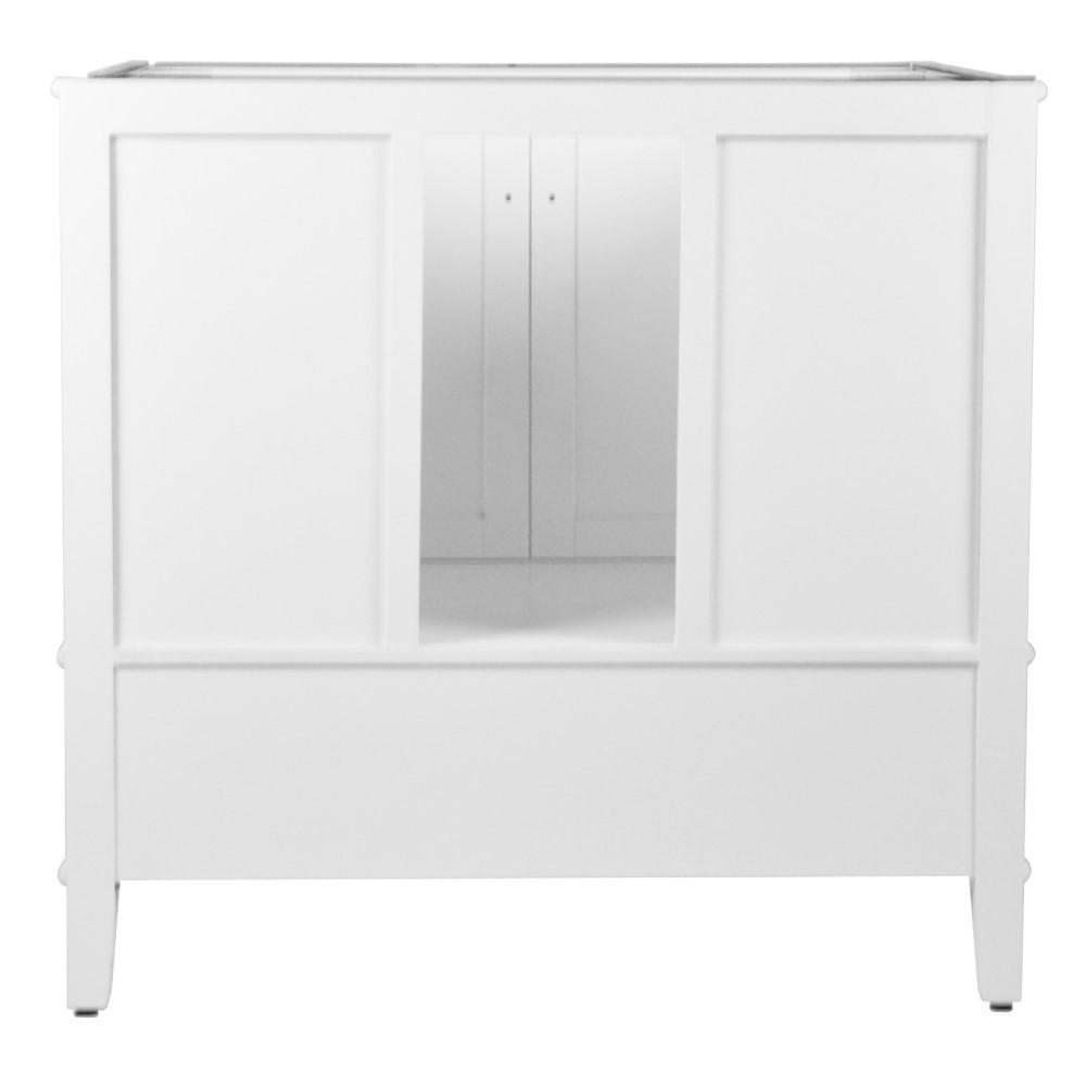 37 SINGLE VANITY IN WHITE WITH QUARTZ TOP. Picture 9