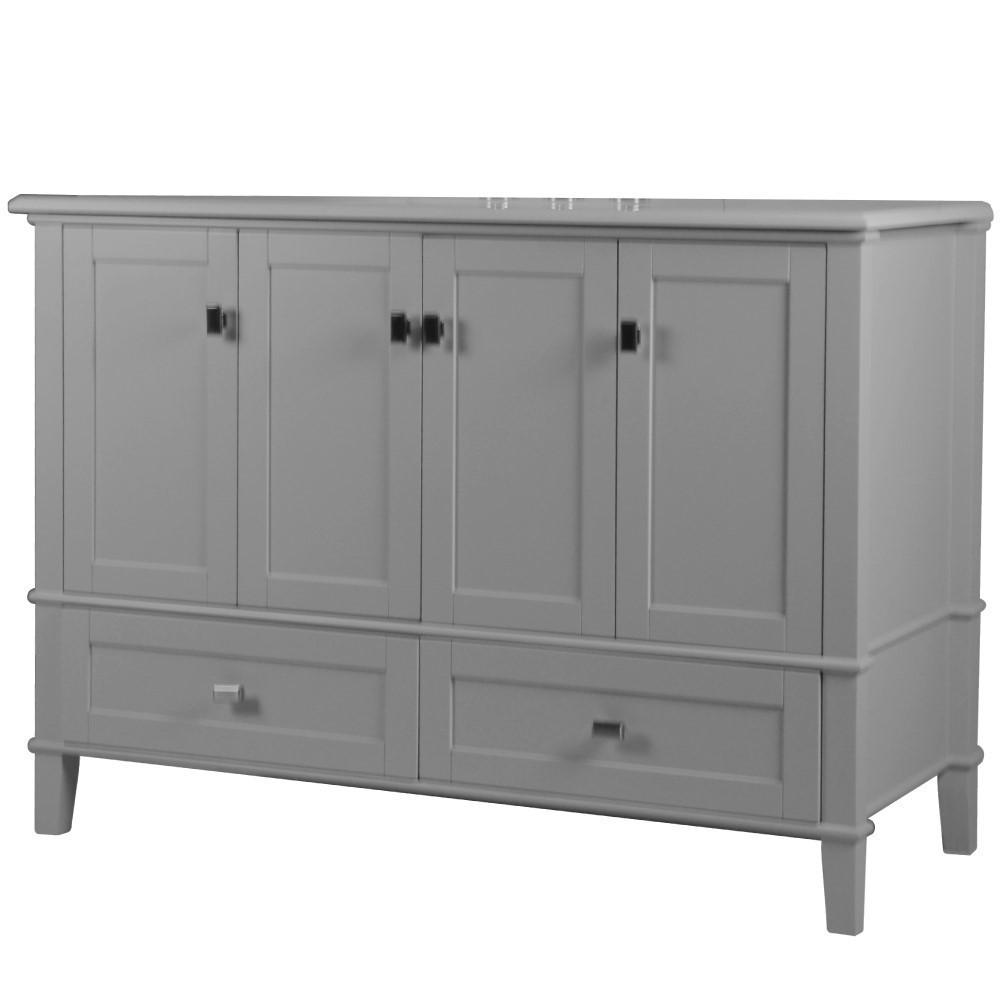 49 SINGLE VANITY IN L/GRAY WITH QUARTZ TOP. Picture 10