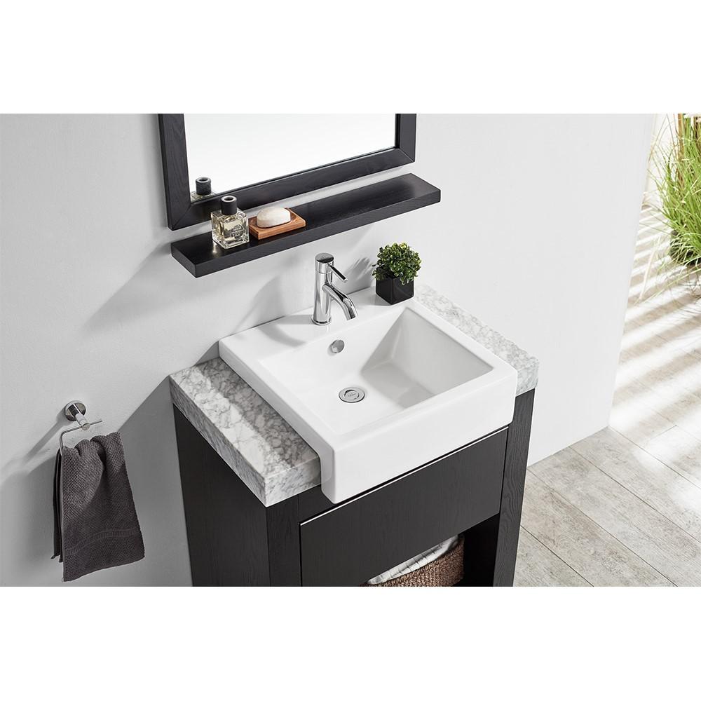 57.75  in Double sink vanity-Wood-black. Picture 19