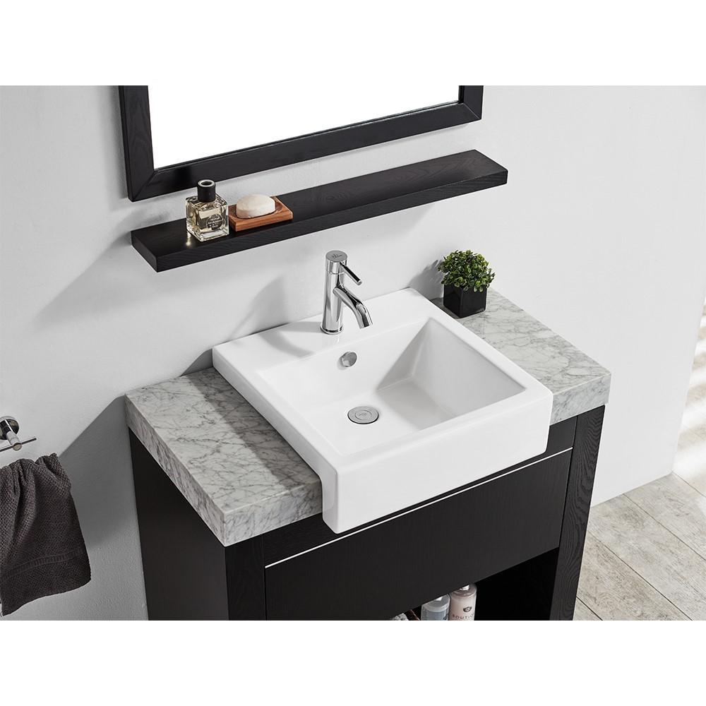 57.75  in Double sink vanity-Wood-black. Picture 24