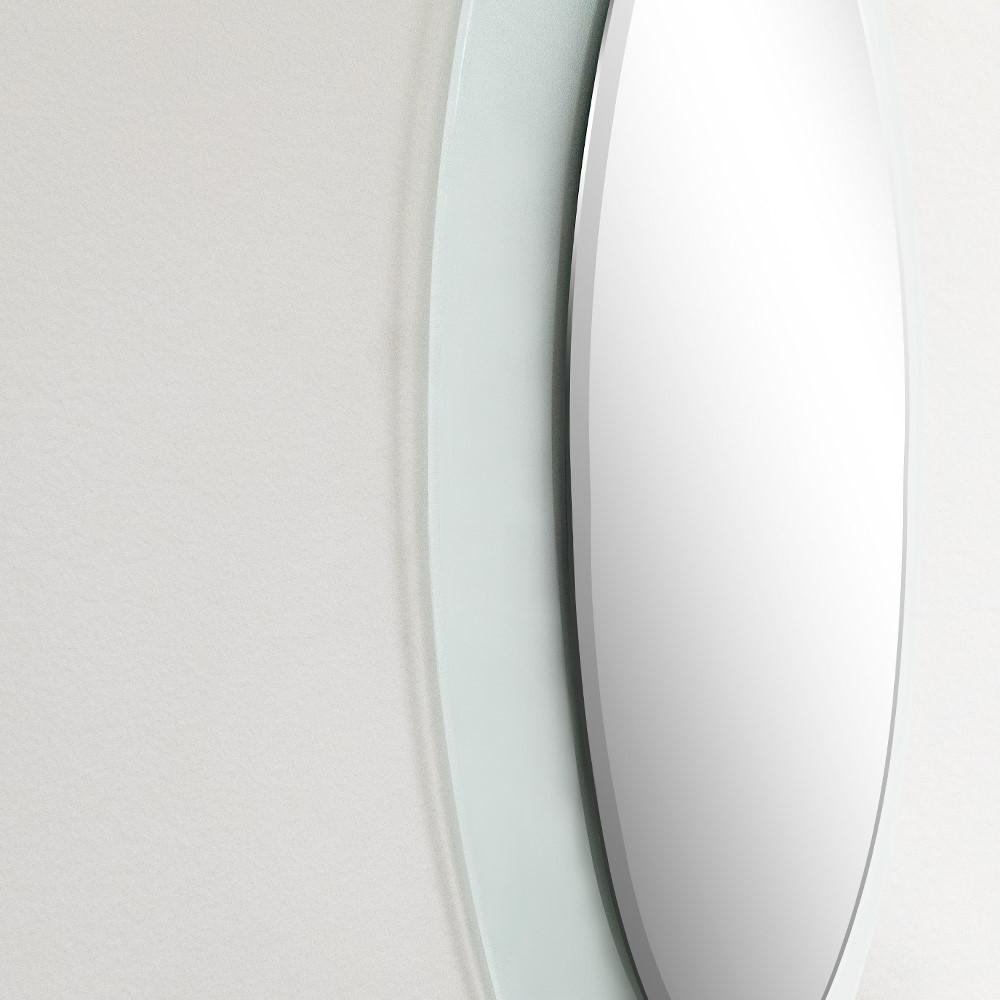 23 in. Oval Frosted Frame Mirror. Picture 3