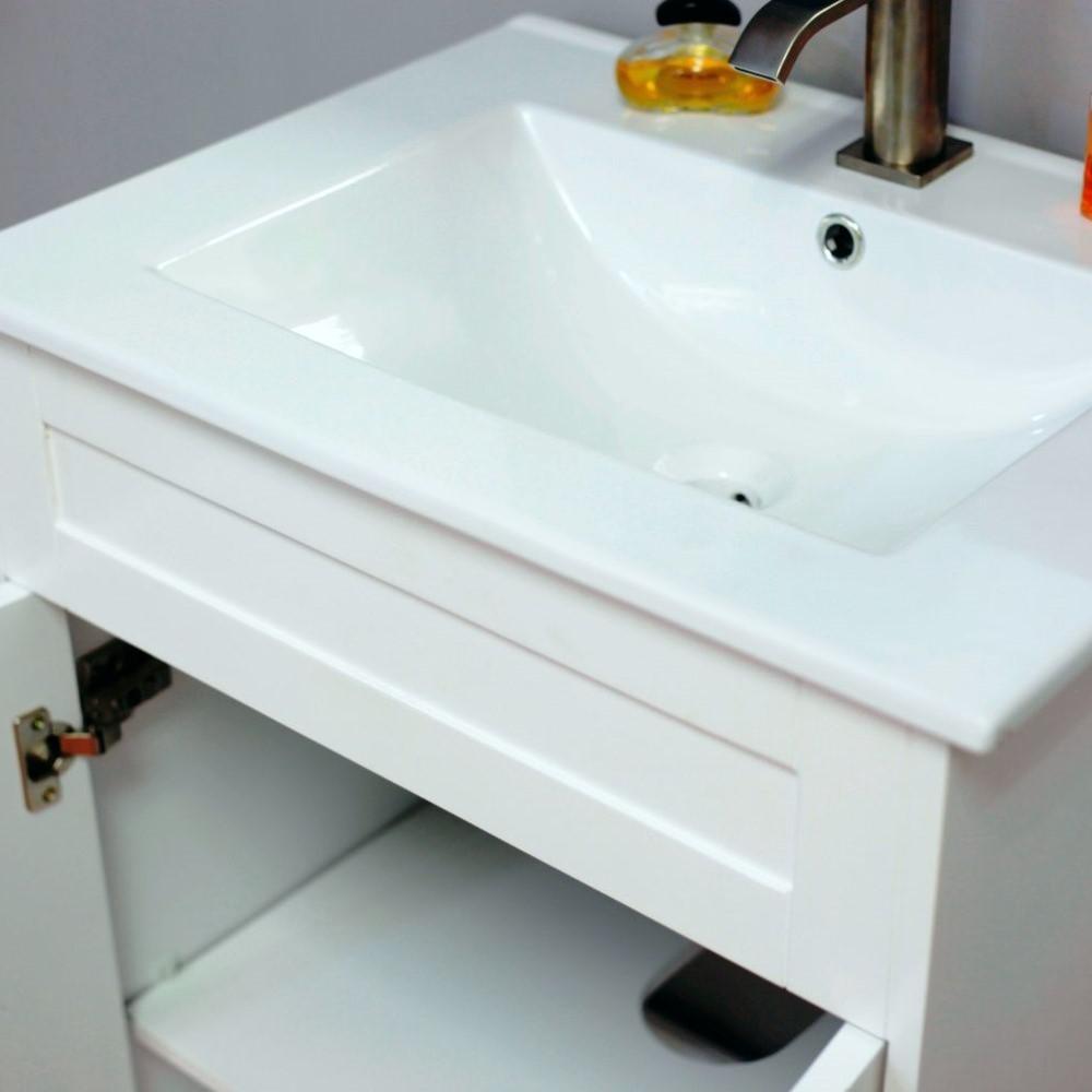 24 in Single sink vanity-manufactured wood-white. Picture 4