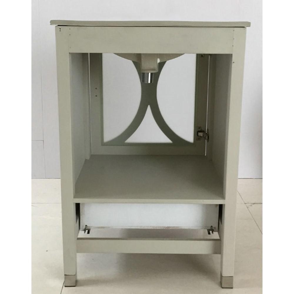 24 in Single sink vanity-manufactured wood-light gray. Picture 4