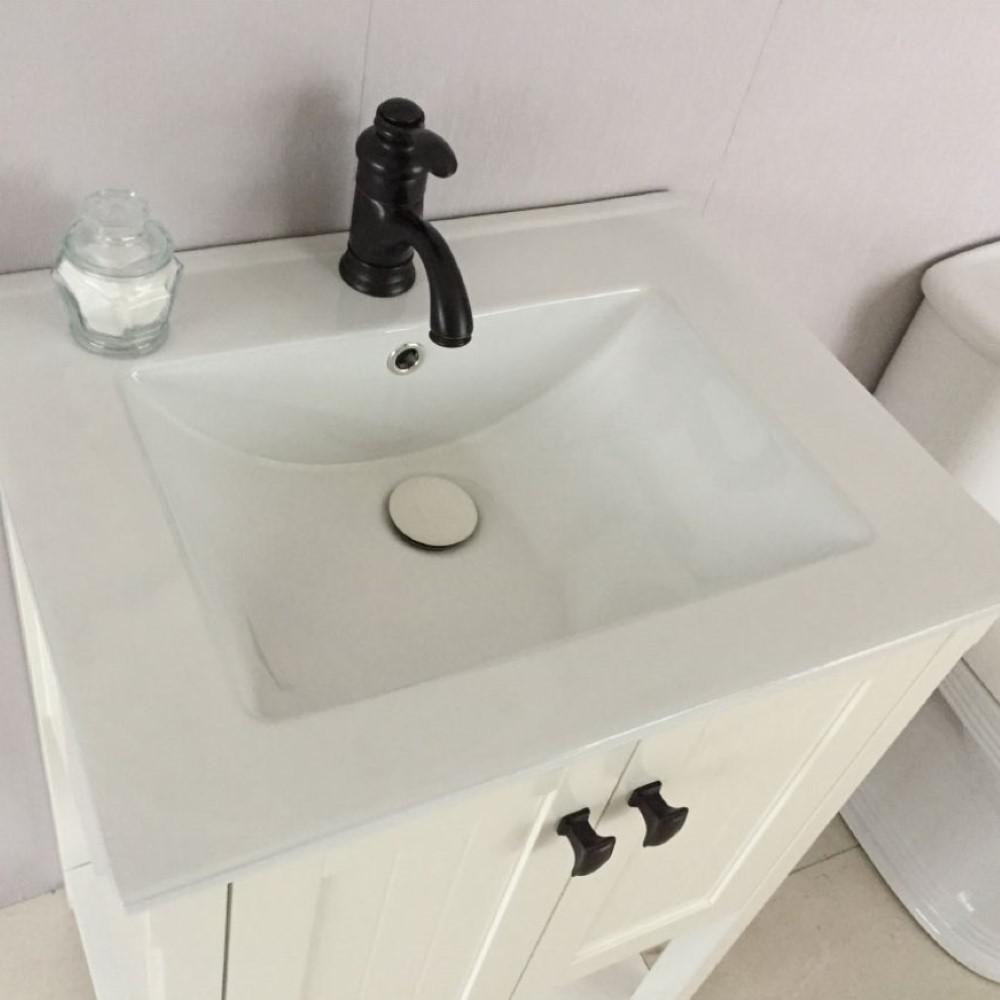 24 in Single sink vanity-manufactured wood-white. Picture 5