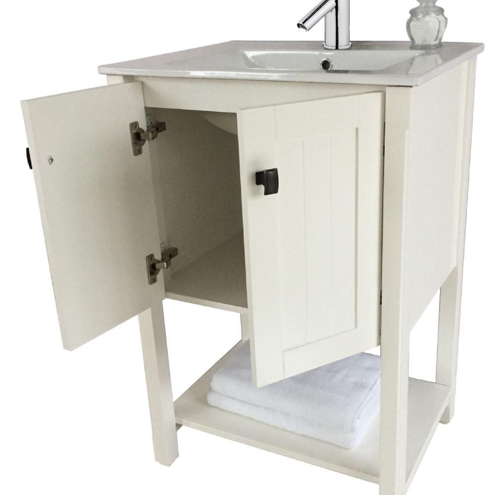 24 in Single sink vanity-manufactured wood-white. Picture 6