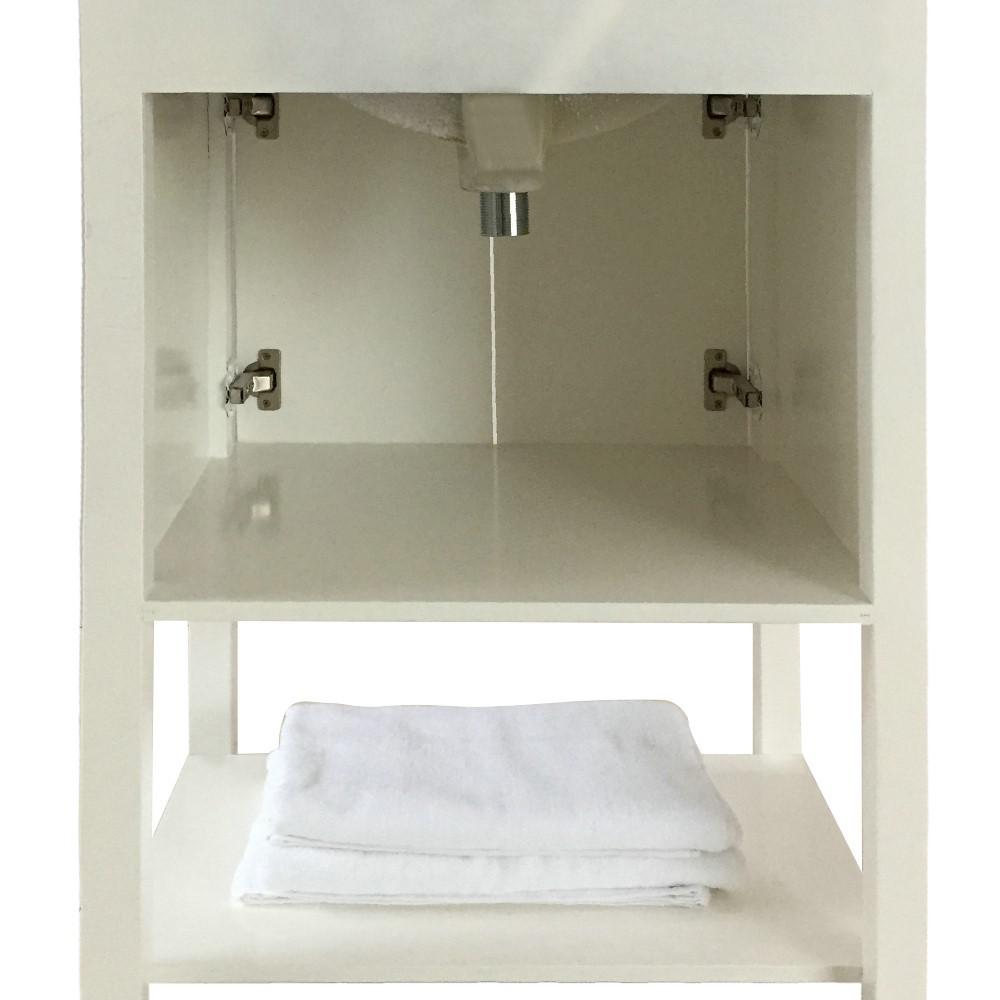 24 in Single sink vanity-manufactured wood-white. Picture 9