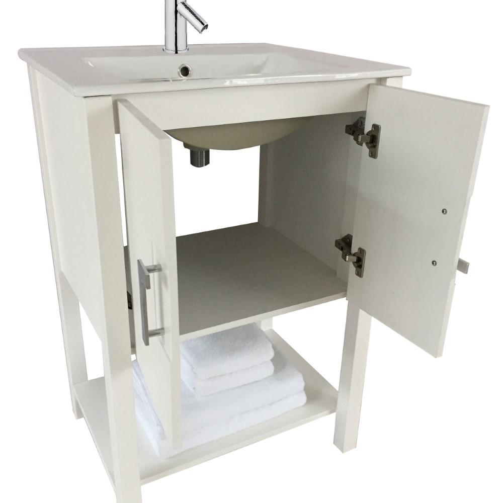 24 in Single sink vanity-manufactured wood-white. Picture 7