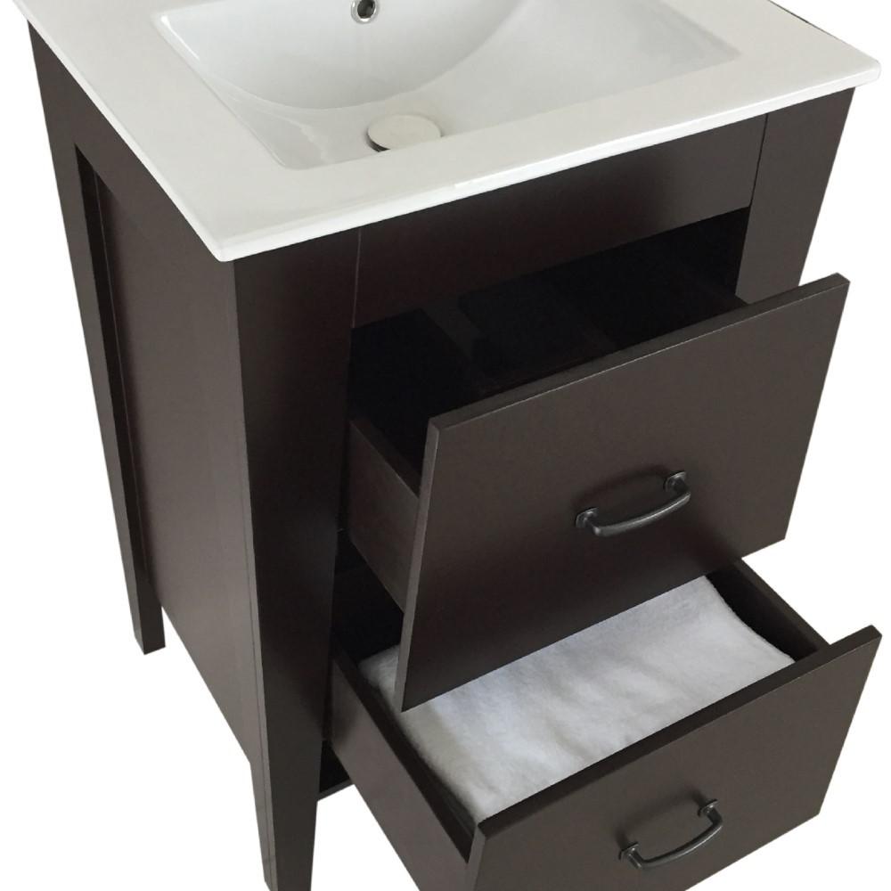 24 in Single sink vanity-manufactured wood-espresso. Picture 5