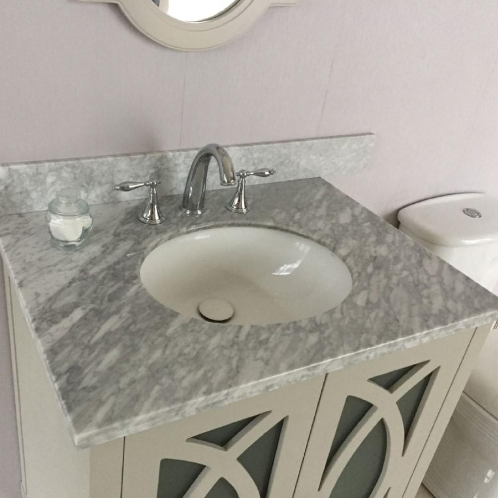 30 in Single sink vanity-manufactured wood-light gray. Picture 2