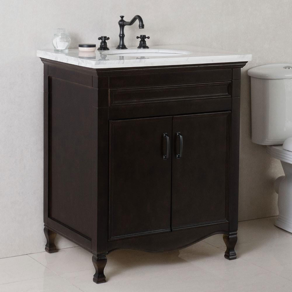 30 in Single sink vanity-manufactured wood-sable walnut. Picture 2