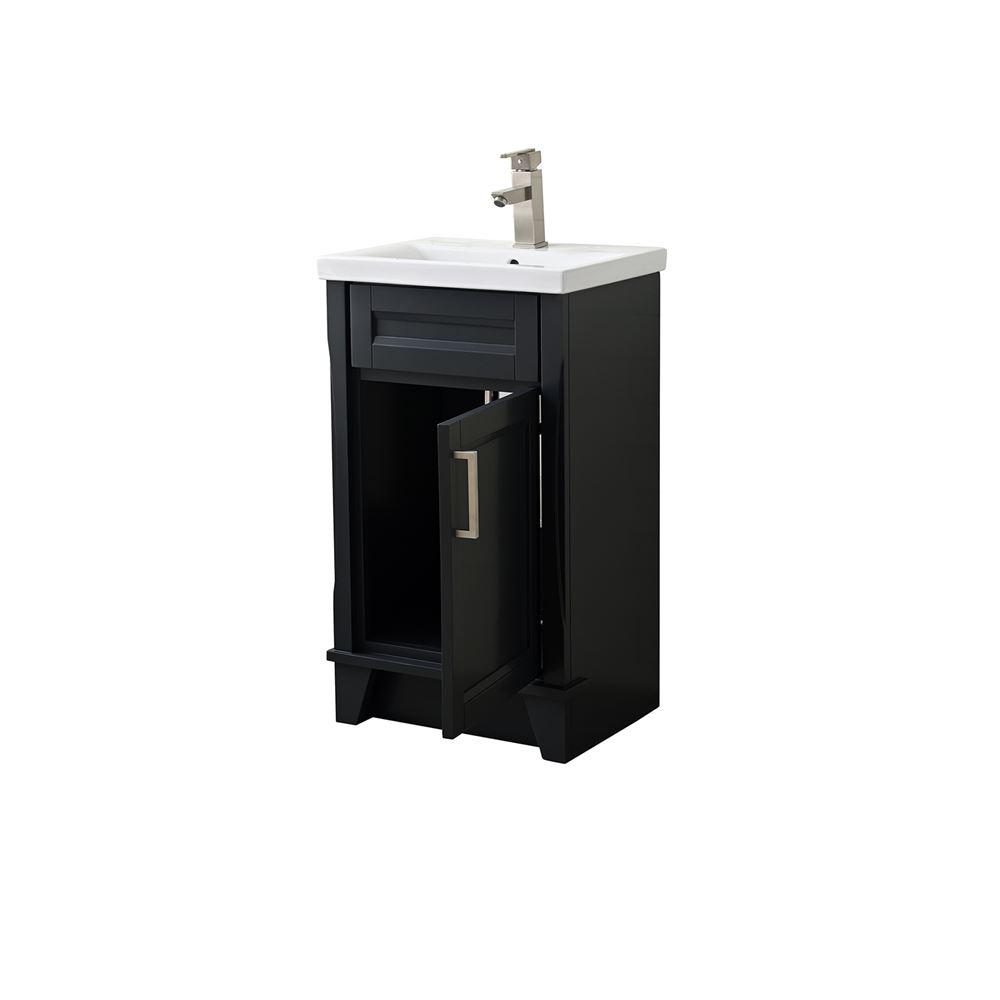 20 in. Single Sink Vanity in Dark Gray Finish with White Ceramic Sink Top. Picture 2