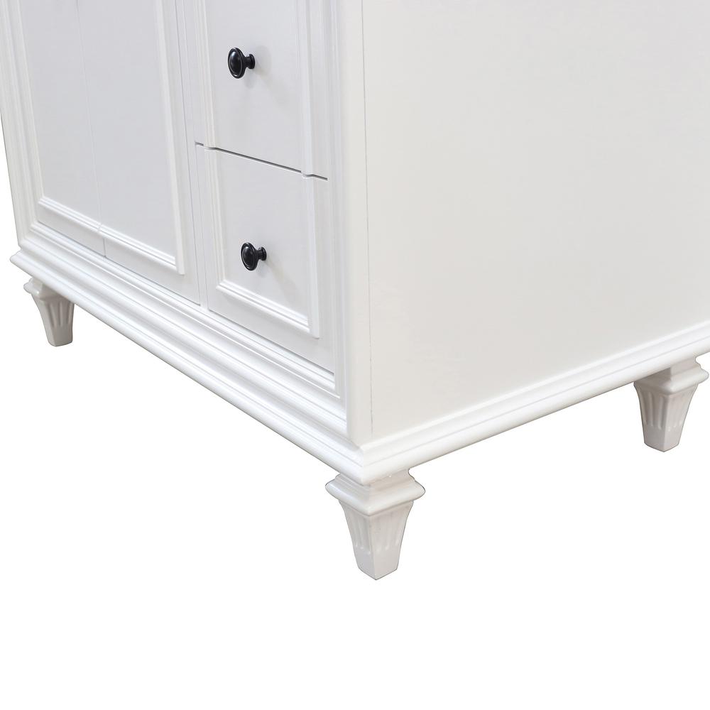37 in. Single Sink Vanity in White with Engineered Quartz Top. Picture 6
