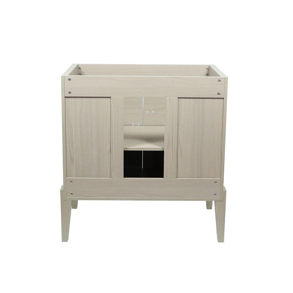 31.5 Single Sink Vanity In Light Gray Finish with White Ceramic Top. Picture 4