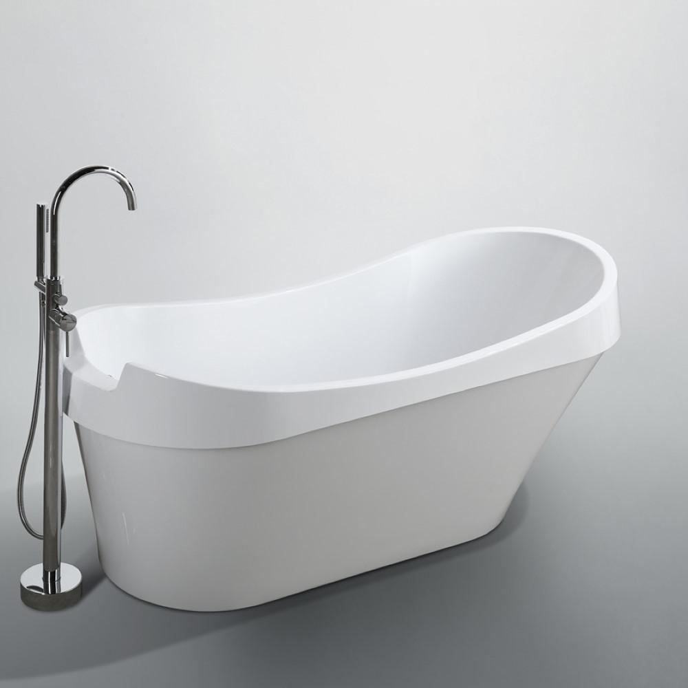 Barletta 69 inch Freestanding Bathtub in Glossy White. Picture 5