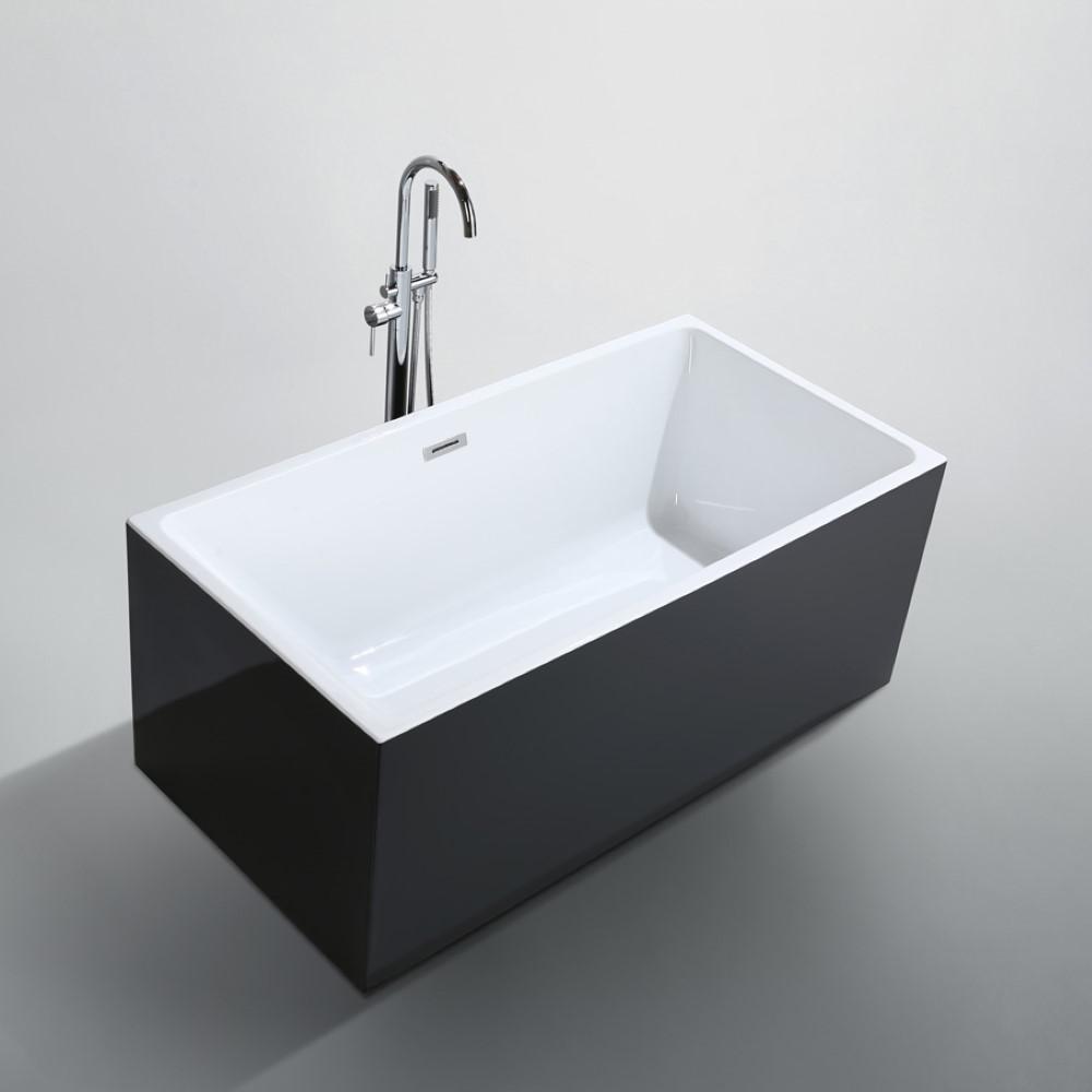 Brindisi 59 inch Freestanding Bathtub in Glossy Black. Picture 4