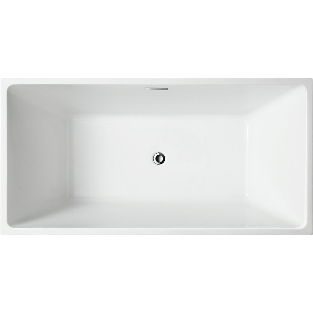 Brindisi 59 inch Freestanding Bathtub in Glossy Black. Picture 1