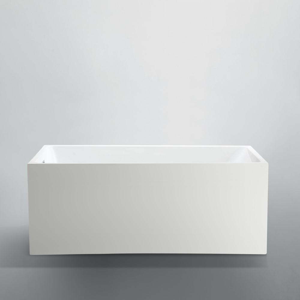 Catania 67 inch Freestanding Bathtub in Glossy White. Picture 4
