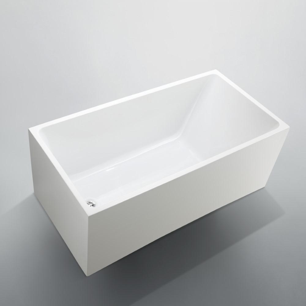 Catania 67 inch Freestanding Bathtub in Glossy White. Picture 5