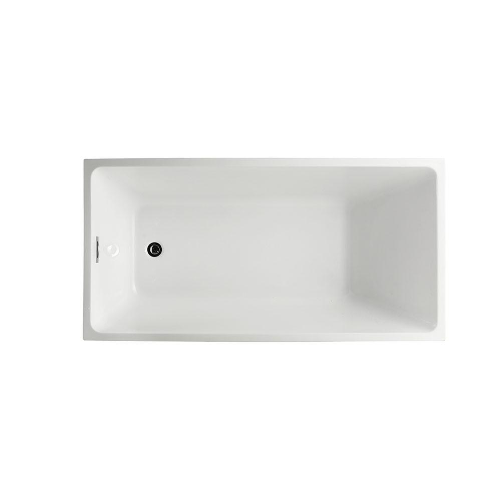 Catania 67 inch Freestanding Bathtub in Glossy White. Picture 1