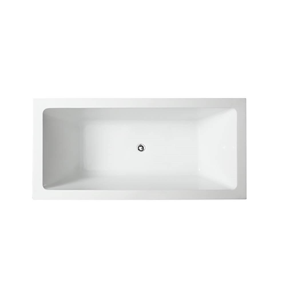 Livorno 59 inch Freestanding Bathtub in Glossy White. Picture 5