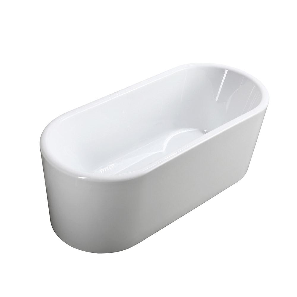 Padua 63 inch Freestanding Bathtub in Glossy White. Picture 1