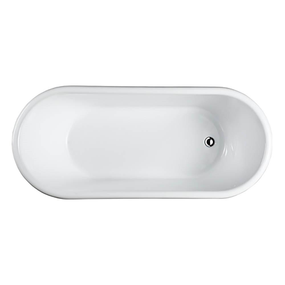 Padua 63 inch Freestanding Bathtub in Glossy White. Picture 5