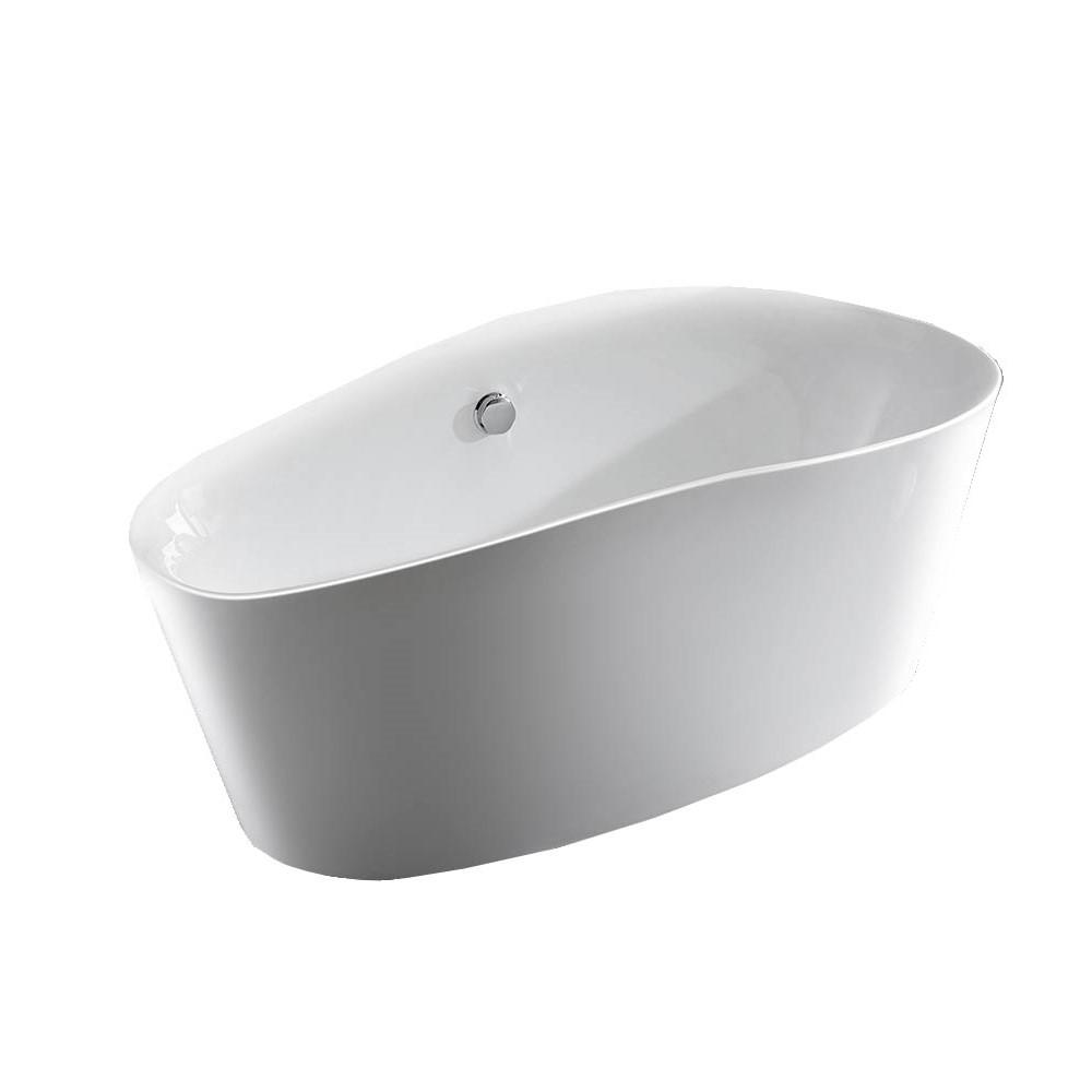 Grasse 67 inch Freestanding Bathtub in White. Picture 1