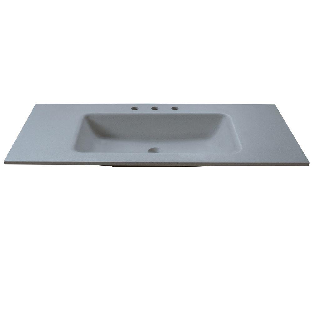 49 in. Single Concrete Top with Rectangle Sink. Picture 2