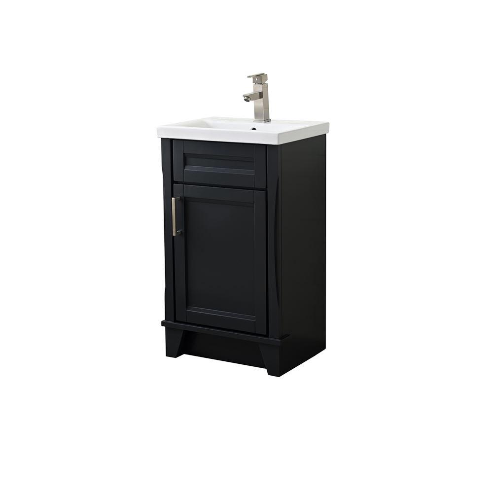 20 in. Single Sink Vanity in Dark Gray Finish with White Ceramic Sink Top. Picture 1