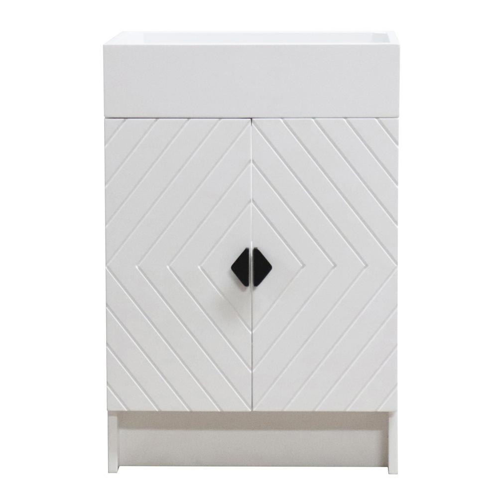 23 in. Single Sink Foldable Vanity Cabinet, White Finish. Picture 3