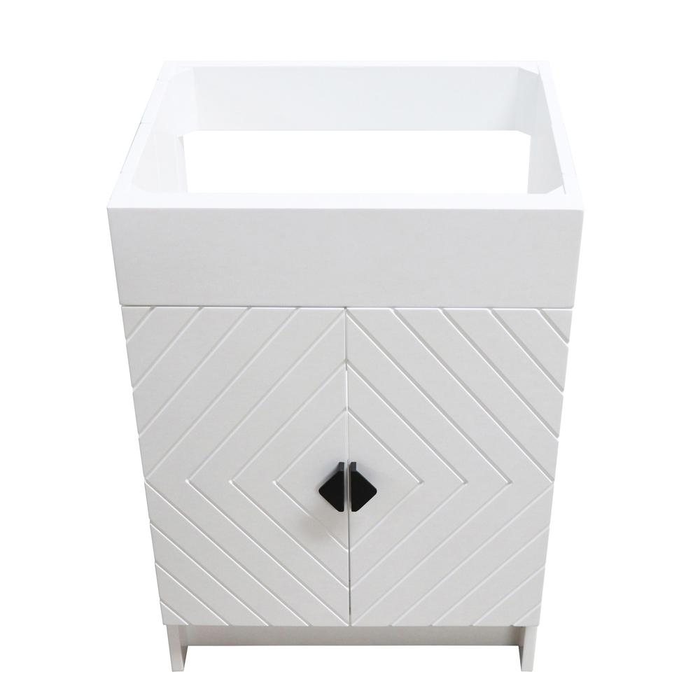 23 in. Single Sink Foldable Vanity Cabinet, White Finish. Picture 4